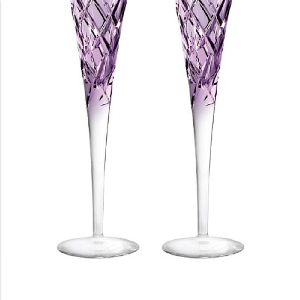 Vera Wang DUCHE88E ENCORE Lavender CHAMPAGNE Flute Pair *BRAND NEW* - Picture 13 of 16